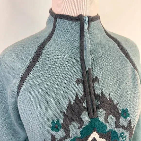 Athleta 1/3 Zip Mock Neck Pullover Sweater Size Medium - Picture 7 of 8